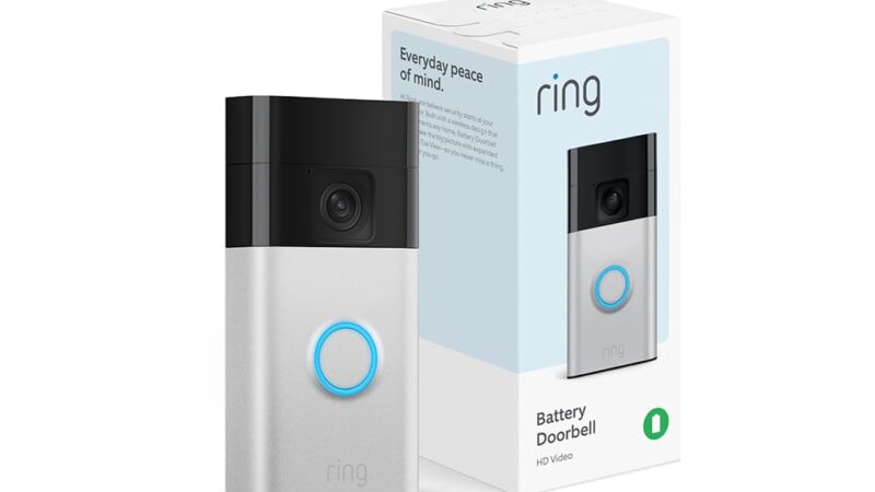 Ring Battery Doorbell, Head-to-Toe Video, Live View with Two-Way Talk, and Motion Detection & Alerts (2024 release), Satin Nickel