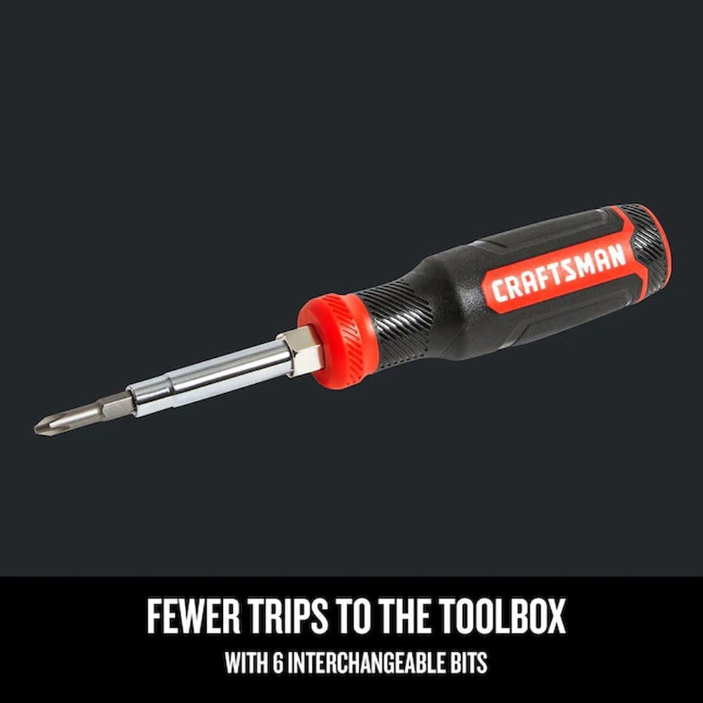 CRAFTSMAN CMHT68000 6-in-1 Multi-Bit Screwdriver, Store Extra Bits in Handle (CMHT68000) CRAFTSMAN CMHT68000 6-in-1 Multi-Bit Screwdriver, Store Extra Bits in Handle (CMHT68000)