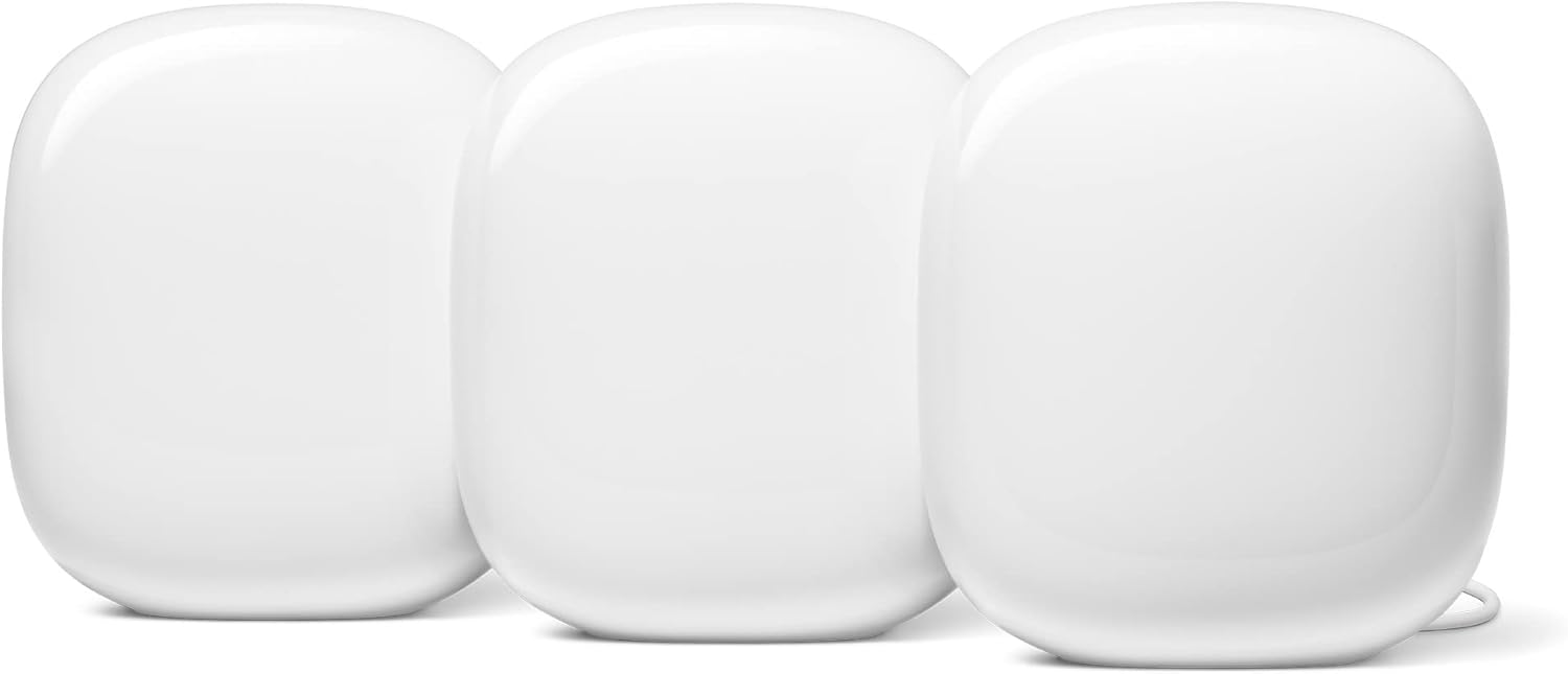 Google Nest WiFi Pro (6E) - Reliable Home Wi-Fi System with Fast Speed and Whole Home Coverage - Mesh Router - 3 Pack - Snow Google Nest WiFi Pro (6E) – Reliable Home Wi-Fi System with Fast Speed and Whole Home Coverage – Mesh Router – 3 Pack – Snow
