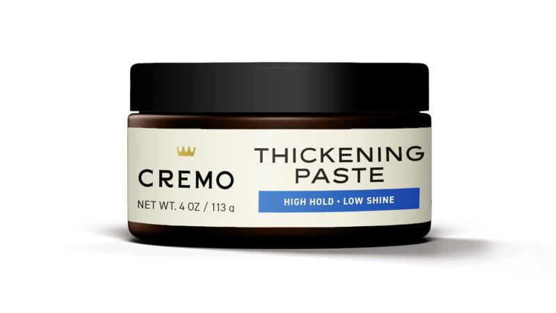Cremo Mens Hair Paste – Premium Barber Grade Thickening Paste with High Hold and Low Shine, 4 Oz