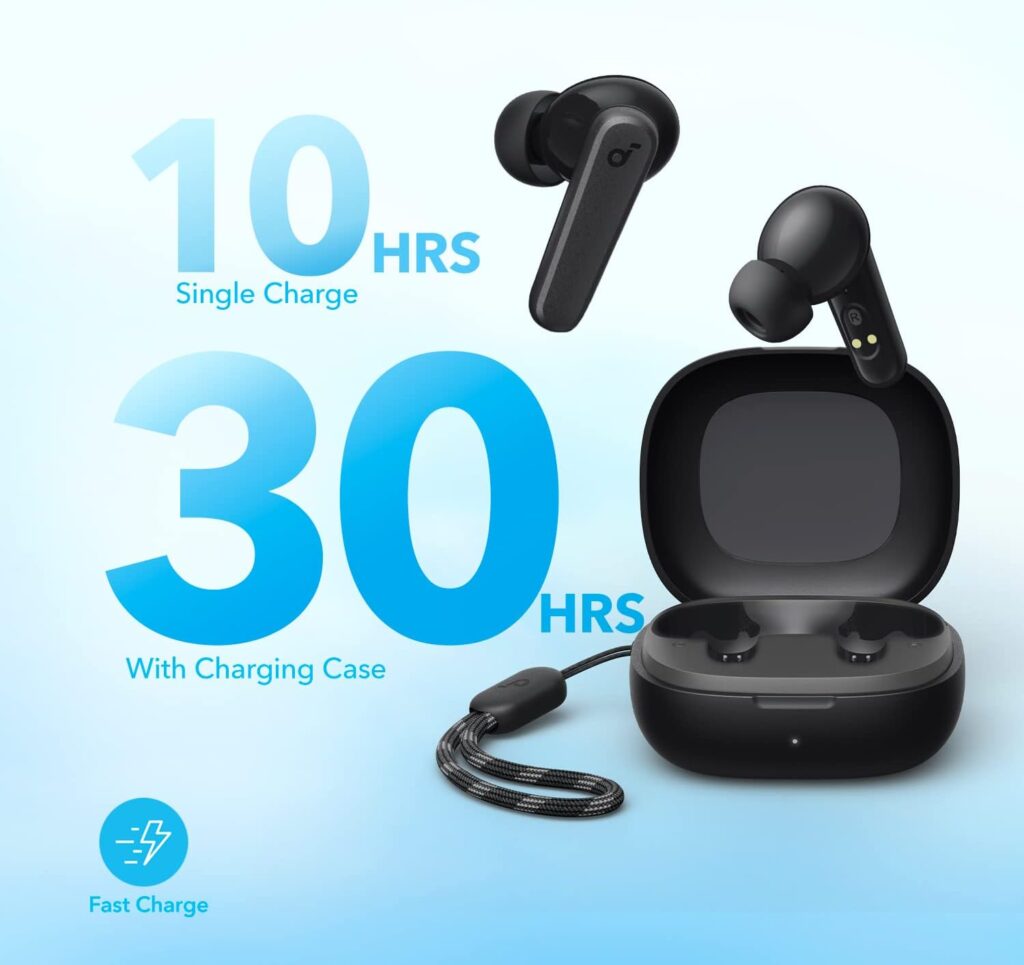 Soundcore by Anker P20i True Wireless Earbuds, 10mm Drivers with Big Bass, Bluetooth 5.3, 30H Long Playtime, Water-Resistant, 2 Mics for AI Clear Calls, 22 Preset EQs, Customization via App Soundcore by Anker P20i True Wireless Earbuds, 10mm Drivers with Big Bass, Bluetooth 5.3, 30H Long Playtime, Water-Resistant, 2 Mics for AI Clear Calls, 22 Preset EQs, Customization via App
