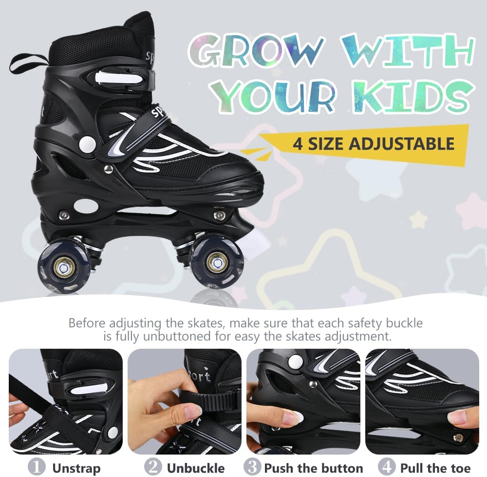 Here’s a well-structured product description for Roller Skates for Little Kids with the features you mentioned: