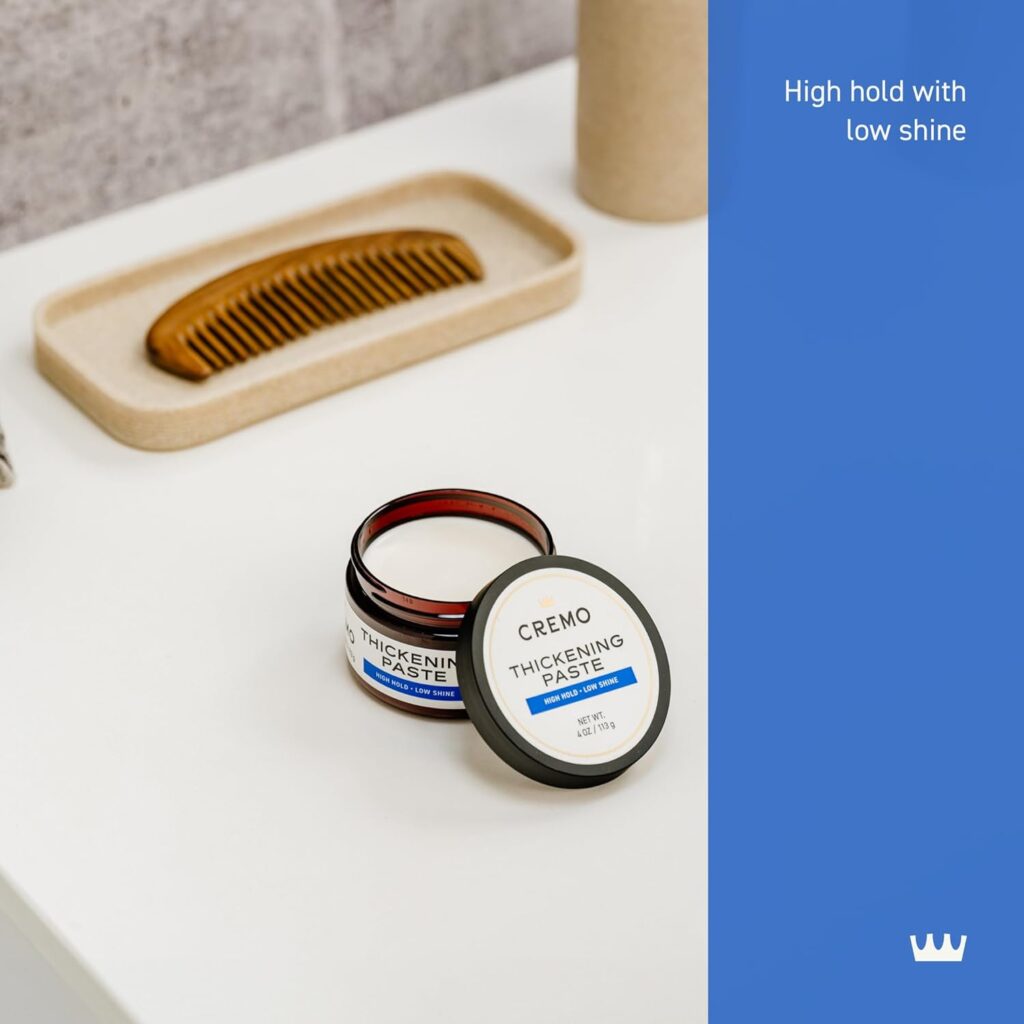 Cremo Mens Hair Paste - Premium Barber Grade Thickening Paste with High Hold and Low Shine, 4 Oz Cremo Mens Hair Paste - Premium Barber Grade Thickening Paste with High Hold and Low Shine, 4 Oz