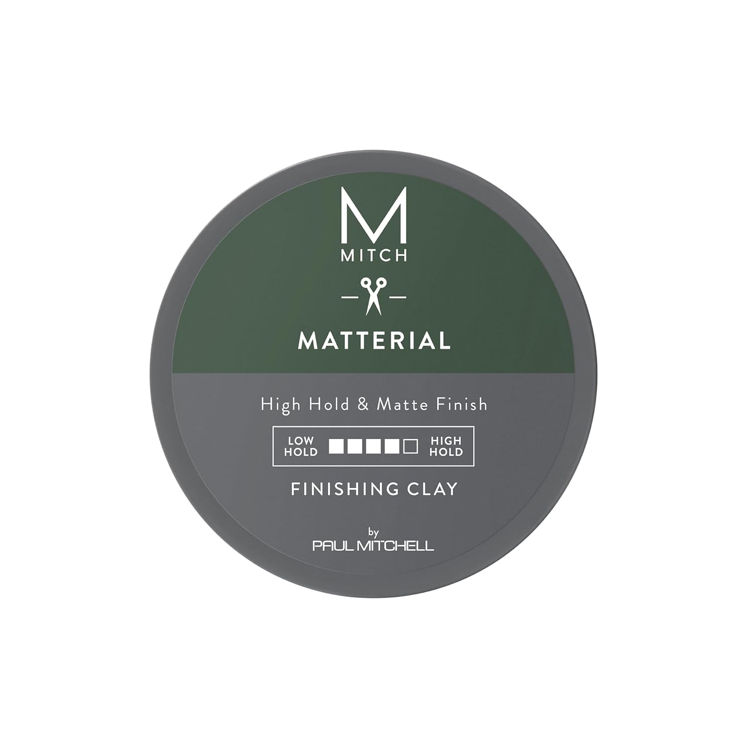 MITCH by Paul Mitchell Matterial Finishing Clay for Men, High Hold, Ultra-Matte Finish, For All Hair Types, 3 oz. MITCH by Paul Mitchell Matterial Finishing Clay for Men, High Hold, Ultra-Matte Finish, For All Hair Types, 3 oz.