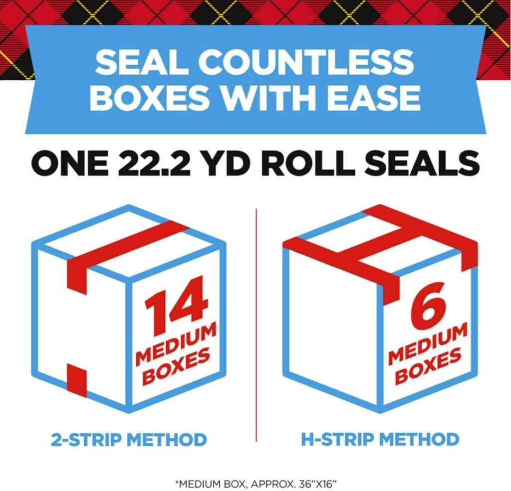 Scotch Heavy Duty Shipping and Moving Packing Tape, Clear, Packing and Moving Supplies, 1.88 in. x 22.2 yd., 6 Tape Rolls with Dispensers Scotch Heavy Duty Shipping and Moving Packing Tape, Clear, Packing and Moving Supplies, 1.88 in. x 22.2 yd., 6 Tape Rolls with Dispensers