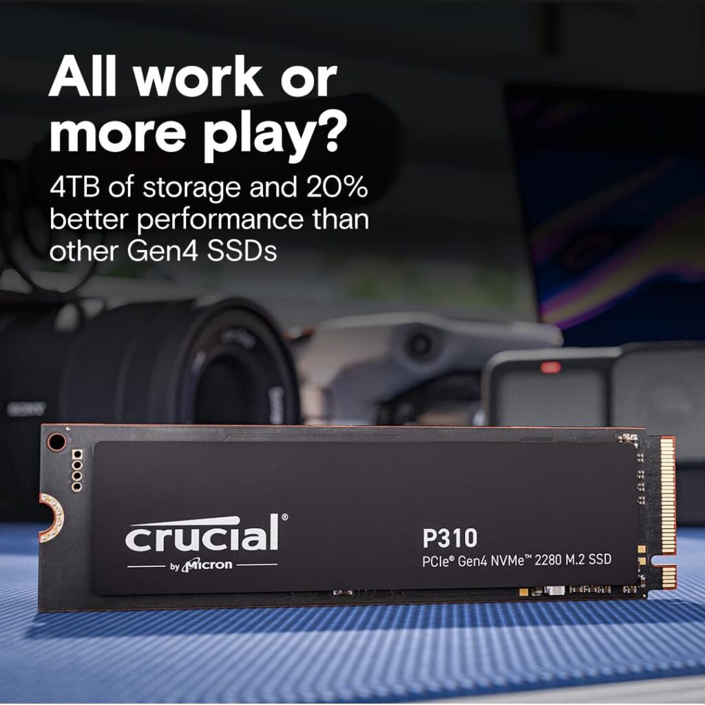 Crucial P310 1TB PCIe Gen4 NVMe M.2 SSD – Blazing Fast Storage Upgrade