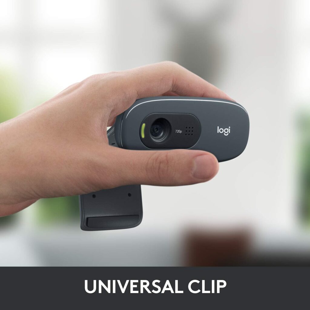 Logitech C270 HD Webcam, 720p, Widescreen HD Video Calling,Light Correction, Noise-Reducing Mic, For Skype, FaceTime, Hangouts, WebEx, PC/Mac/Laptop/Macbook/Tablet - Black Logitech C270 HD Webcam, 720p, Widescreen HD Video Calling,Light Correction, Noise-Reducing Mic, For Skype, FaceTime, Hangouts, WebEx, PC/Mac/Laptop/Macbook/Tablet - Black