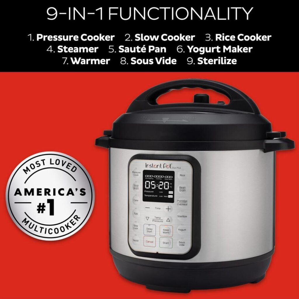 Here’s a polished and compelling product description for the Instant Pot Duo Plus 9-in-1 Electric Pressure Cooker Here’s a polished and compelling product description for the Instant Pot Duo Plus 9-in-1 Electric Pressure Cooker