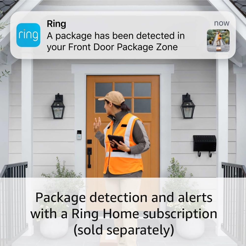 Ring Battery Doorbell — Now with 66% more coverage, Head-to-Toe Video, Live View with Two-Way Talk, and Motion Detection & Alerts (2024 release), | 2-pack | Venetian Bronze Ring Battery Doorbell — Now with 66% more coverage, Head-to-Toe Video, Live View with Two-Way Talk, and Motion Detection & Alerts (2024 release), | 2-pack | Venetian Bronze