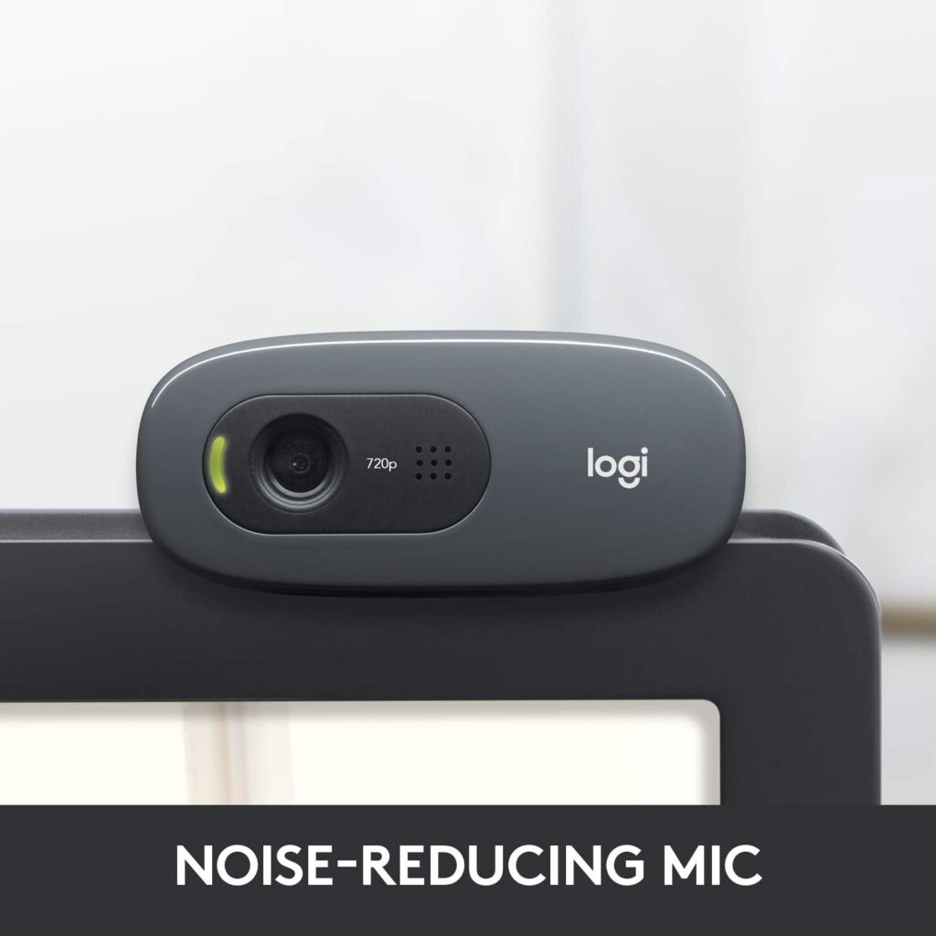 Logitech C270 HD Webcam, 720p, Widescreen HD Video Calling,Light Correction, Noise-Reducing Mic, For Skype, FaceTime, Hangouts, WebEx, PC/Mac/Laptop/Macbook/Tablet - Black Logitech C270 HD Webcam, 720p, Widescreen HD Video Calling,Light Correction, Noise-Reducing Mic, For Skype, FaceTime, Hangouts, WebEx, PC/Mac/Laptop/Macbook/Tablet - Black
