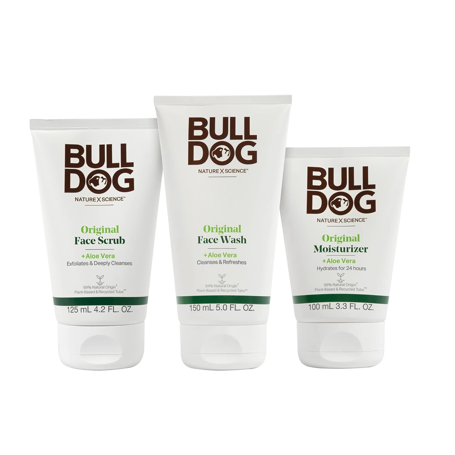 Bulldog Men's Skincare Original Full Face Kit with Moisturizer, Face Wash & Face Scrub Bulldog Men’s Skincare Original Full Face Kit with Moisturizer, Face Wash & Face Scrub