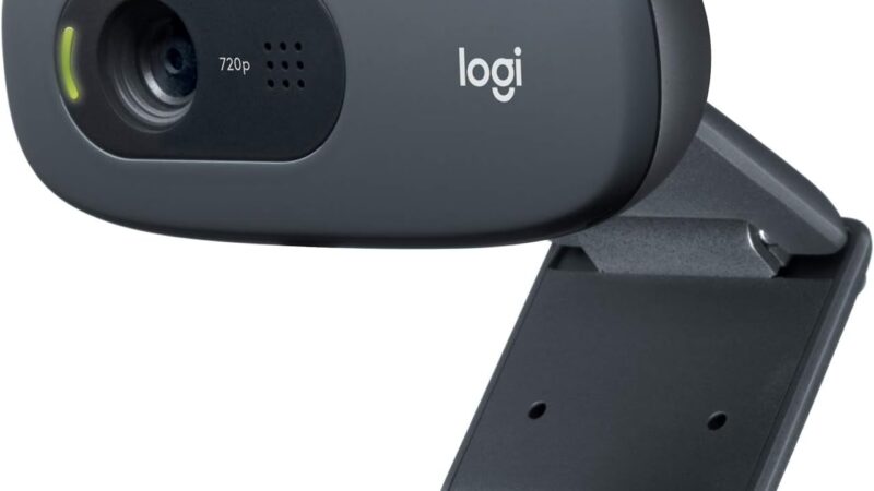 Logitech C270 HD Webcam, 720p, Widescreen HD Video Calling,Light Correction, Noise-Reducing Mic, For Skype, FaceTime, Hangouts, WebEx, PC/Mac/Laptop/Macbook/Tablet – Black