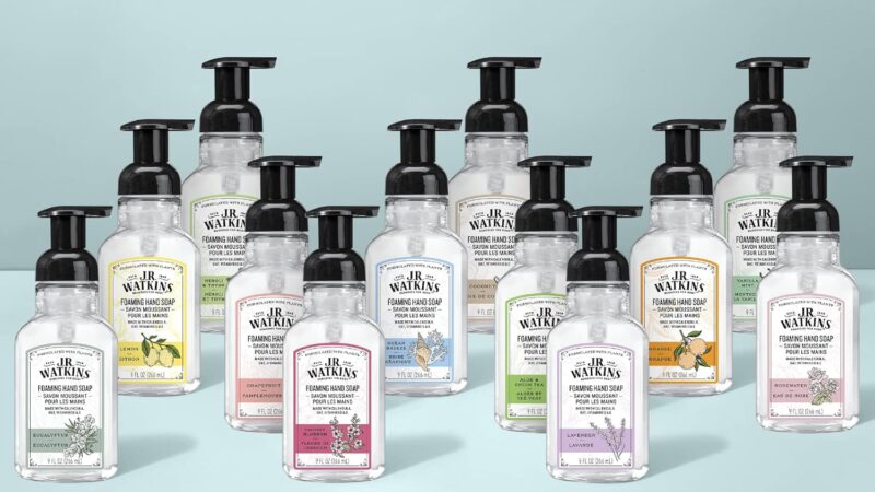 J.R. Watkins Foaming Hand Soap Pump with Dispenser, Moisturizing Hand Soap Foam, Alcohol-Free, Cruelty-Free, , Use for Kitchen or Bathroom, Eucalyptus, 9 fl oz,3 Pack