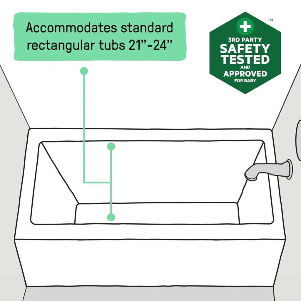 Ingenuity My Bath Seat for Sit-Up Baby Bathing, Sure & Secure Suction Cups, ASTM Safety Tested & Approved, Backrest for Assisted Sitting, Easy Setup & Storage, Gray