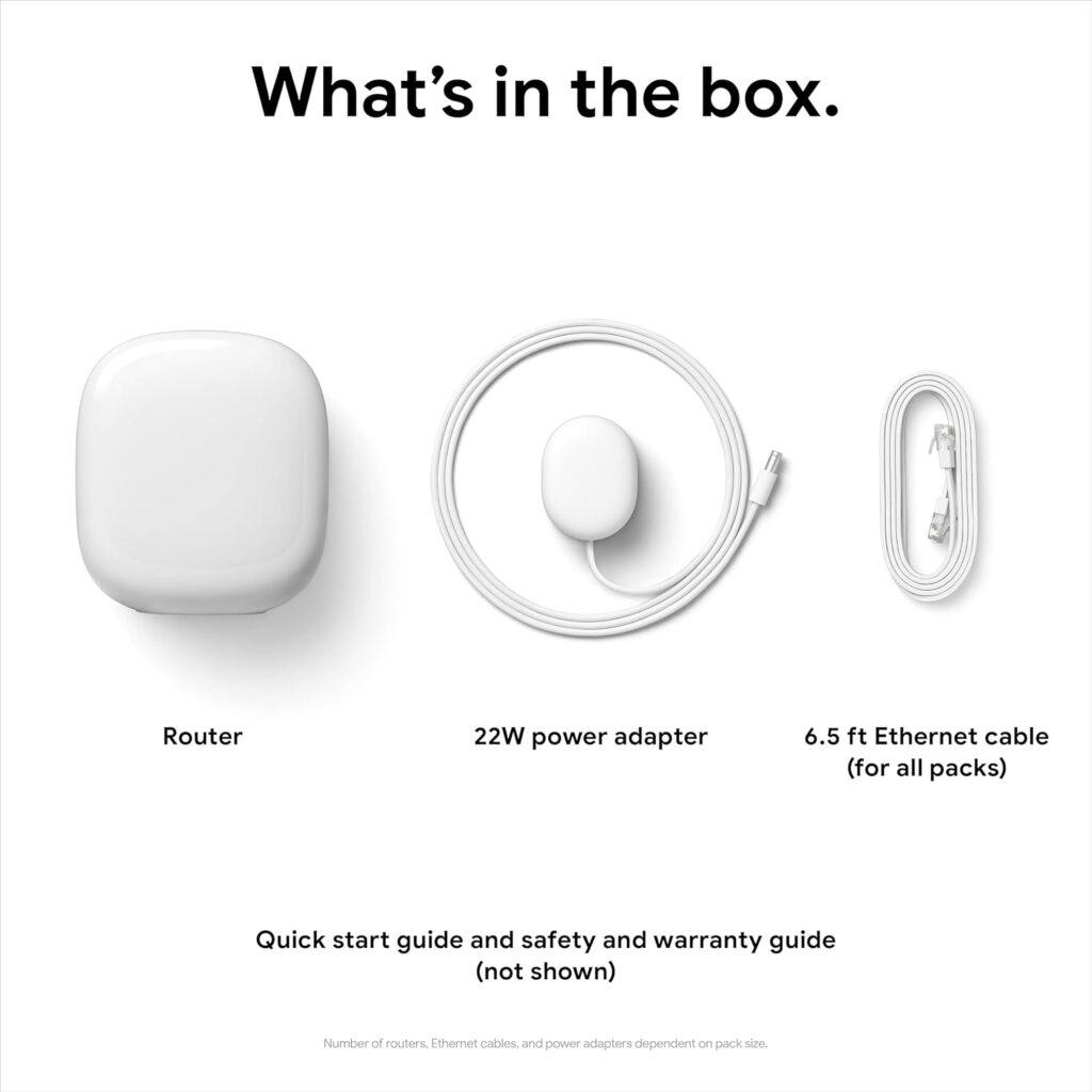 Google Nest WiFi Pro (6E) - Reliable Home Wi-Fi System with Fast Speed and Whole Home Coverage - Mesh Router - 3 Pack - Snow Google Nest WiFi Pro (6E) - Reliable Home Wi-Fi System with Fast Speed and Whole Home Coverage - Mesh Router - 3 Pack - Snow