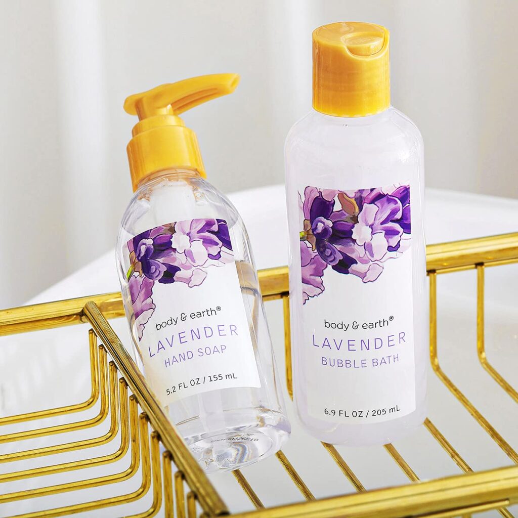 BODY & EARTH 11-Piece Lavender Spa Gift Basket For Women with Bubble Bath Body Lotion Sets, Bath and Body Gifts Set For Women Christmas Gifts for Women Spa Gift Sets BODY & EARTH 11-Piece Lavender Spa Gift Basket For Women with Bubble Bath Body Lotion Sets, Bath and Body Gifts Set For Women Christmas Gifts for Women Spa Gift Sets