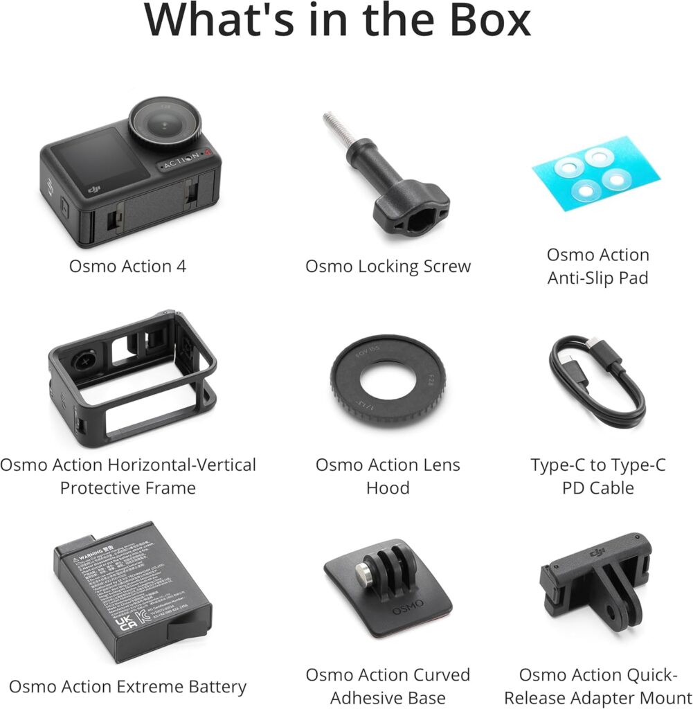 DJI Osmo Action 4 Standard Combo, 4K/120fps Waterproof Action Camera with a 1/1.3-Inch Sensor, Stunning Low-Light Imaging,10-bit & D-Log M Color Performance, Long-Lasting 160 Mins, Outdoor Camera DJI Osmo Action 4 Standard Combo, 4K/120fps Waterproof Action Camera with a 1/1.3-Inch Sensor, Stunning Low-Light Imaging,10-bit & D-Log M Color Performance, Long-Lasting 160 Mins, Outdoor Camera