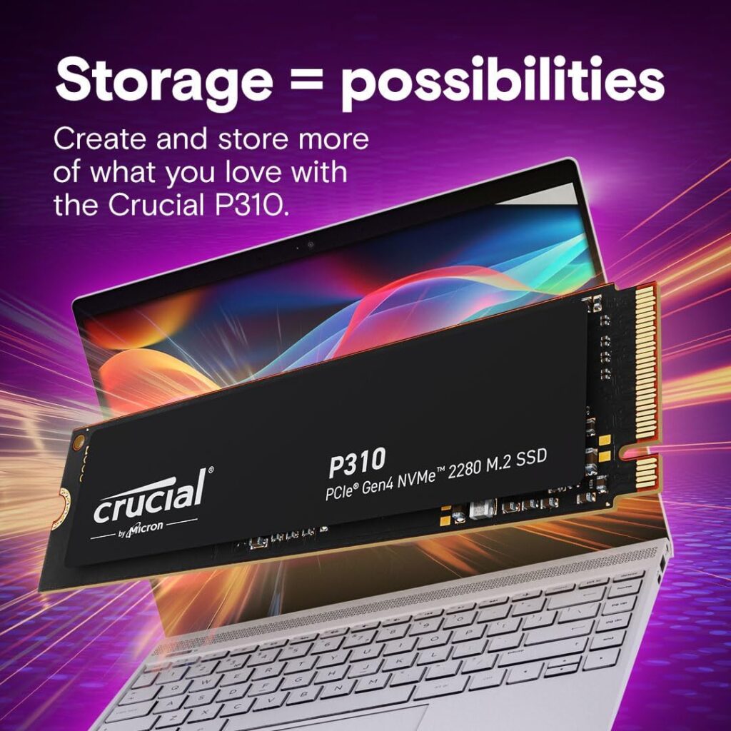 Crucial P310 1TB PCIe Gen4 NVMe M.2 SSD – Blazing Fast Storage Upgrade
