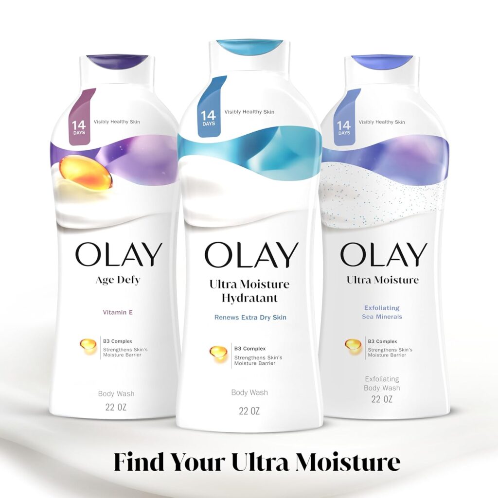 Olay Body Wash for Women, Ultra Moisture, For Extra Dry Skin, 24hr Moisturizing, Hydrating & Refreshing, B3 Vitamin Complex, Free of Parabens & Phthalates, Scented, 22 fl oz Olay Body Wash for Women, Ultra Moisture, For Extra Dry Skin, 24hr Moisturizing, Hydrating & Refreshing, B3 Vitamin Complex, Free of Parabens & Phthalates, Scented, 22 fl oz