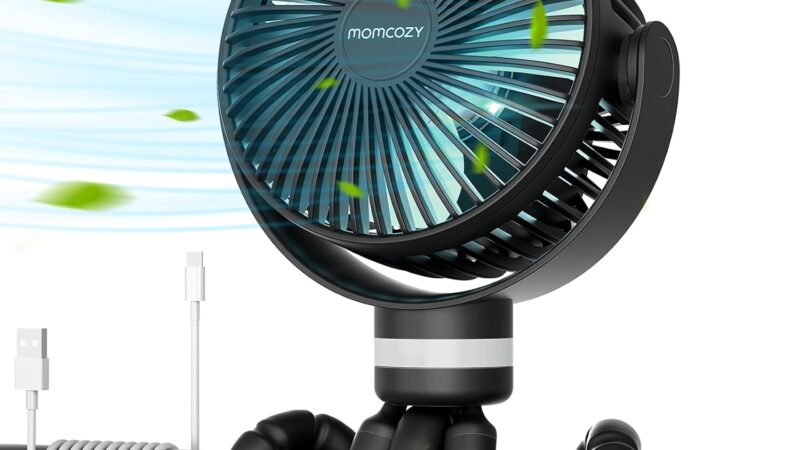 The Momcozy 8000mAh Portable Stroller Fan is a versatile, high-capacity cooling solution designed for parents, travelers, and home use. Here’s a detailed breakdown: