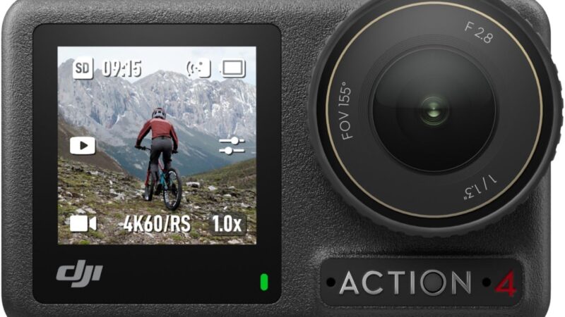 DJI Osmo Action 4 Standard Combo, 4K/120fps Waterproof Action Camera with a 1/1.3-Inch Sensor, Stunning Low-Light Imaging,10-bit & D-Log M Color Performance, Long-Lasting 160 Mins, Outdoor Camera