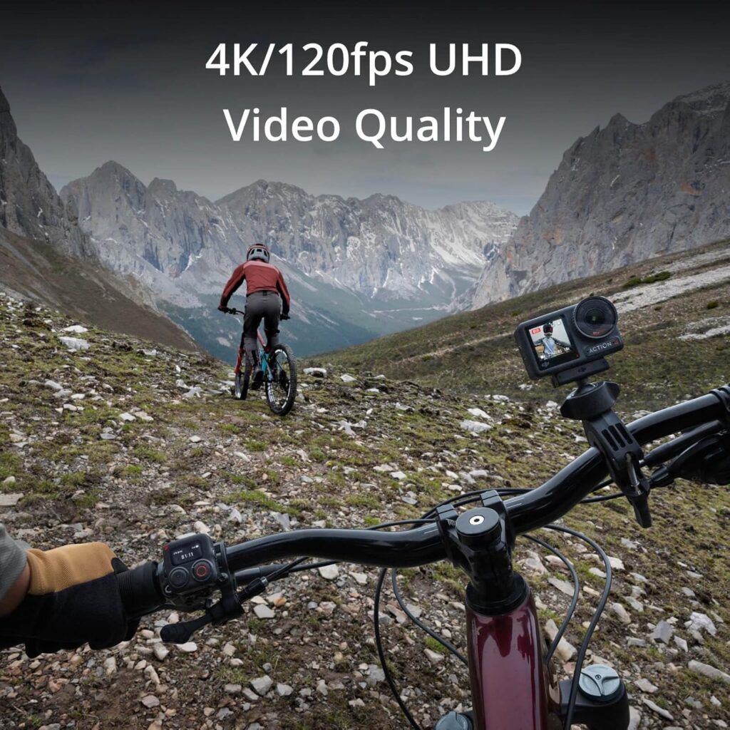 DJI Osmo Action 4 Standard Combo, 4K/120fps Waterproof Action Camera with a 1/1.3-Inch Sensor, Stunning Low-Light Imaging,10-bit & D-Log M Color Performance, Long-Lasting 160 Mins, Outdoor Camera DJI Osmo Action 4 Standard Combo, 4K/120fps Waterproof Action Camera with a 1/1.3-Inch Sensor, Stunning Low-Light Imaging,10-bit & D-Log M Color Performance, Long-Lasting 160 Mins, Outdoor Camera