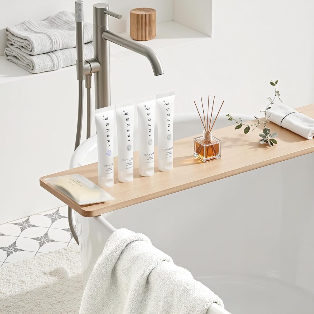 Infuse Pure White Tea and Coconut Hotel Soaps and Toiletries Bulk Set | 1-Shoppe All-In-Kit for Airbnb | 1oz Shampoo & Conditioner, Body Wash, Lotion & 1.25oz Bar Soap | Travel Size 150 Pieces Infuse Pure White Tea and Coconut Hotel Soaps and Toiletries Bulk Set | 1-Shoppe All-In-Kit for Airbnb | 1oz Shampoo & Conditioner, Body Wash, Lotion & 1.25oz Bar Soap | Travel Size 150 Pieces