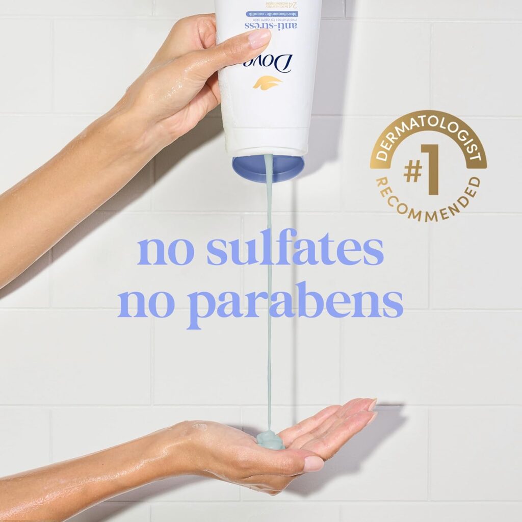Dove Body Wash with Pump 3 Count Anti-Stress Blue Chamomile & Oat Milk, for 24hr Lotion-Soft Skin Moisturizing Skin Cleanser with No Sulfates No Parabens Dove Body Wash with Pump 3 Count Anti-Stress Blue Chamomile & Oat Milk, for 24hr Lotion-Soft Skin Moisturizing Skin Cleanser with No Sulfates No Parabens