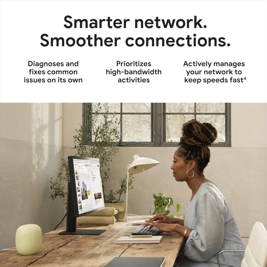 Google Nest WiFi Pro (6E) - Reliable Home Wi-Fi System with Fast Speed and Whole Home Coverage - Mesh Router - 3 Pack - Snow Google Nest WiFi Pro (6E) - Reliable Home Wi-Fi System with Fast Speed and Whole Home Coverage - Mesh Router - 3 Pack - Snow