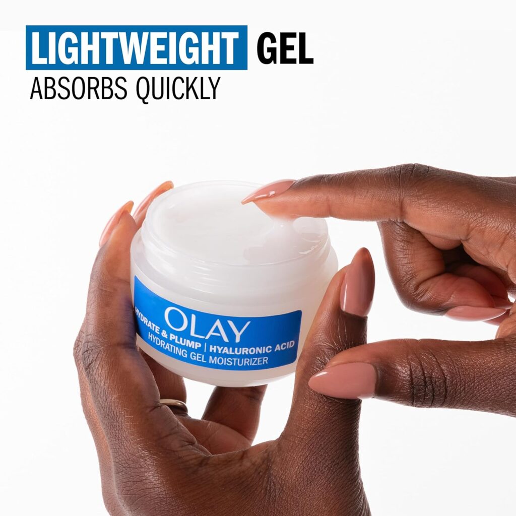 Olay Plump & Hydrate Hyaluronic Gel Face Moisturizer, 2 oz Fragrance Free Hydrating Gel Moisturizer for Dry Skin with Hyaluronic Acid and Niacinamide, Recyclable Eco Jar Packaging Olay Plump & Hydrate Hyaluronic Gel Face Moisturizer, 2 oz Fragrance Free Hydrating Gel Moisturizer for Dry Skin with Hyaluronic Acid and Niacinamide, Recyclable Eco Jar Packaging