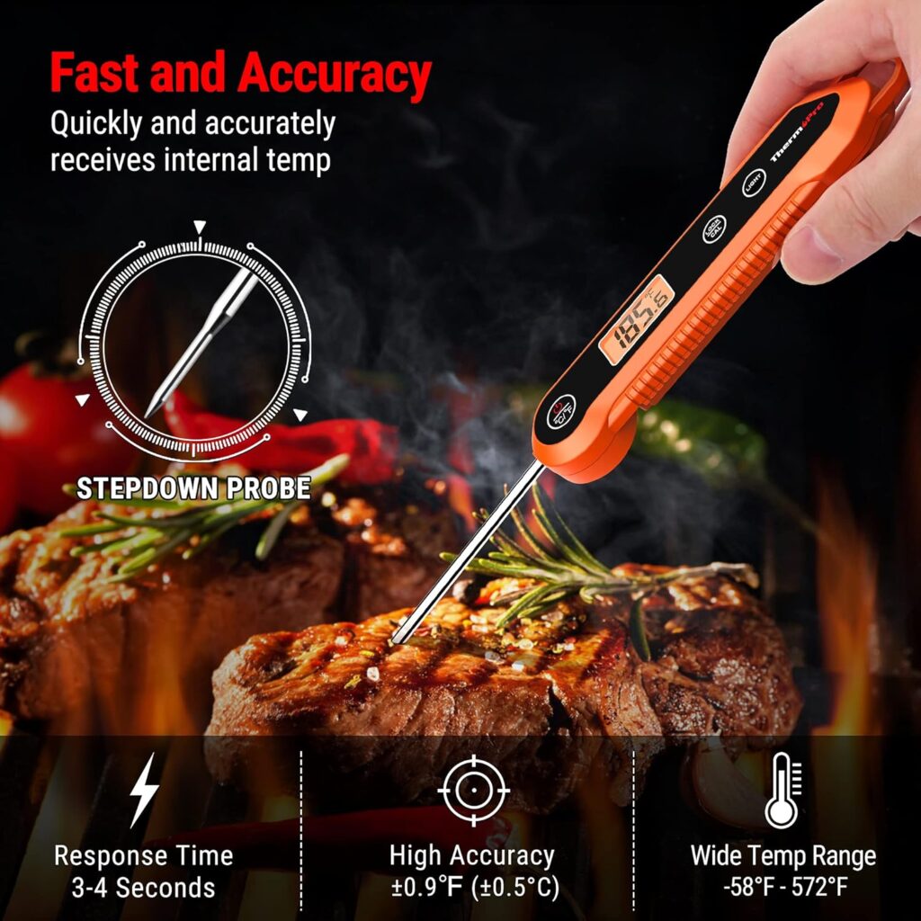 The ThermoPro TP03H Digital Instant-Read Meat Thermometer is a popular, budget-friendly kitchen tool designed for quick and accurate temperature readings. Here’s a detailed breakdown: