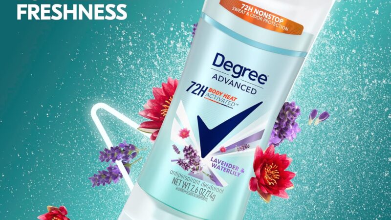 Degree Advanced Protection Antiperspirant Deodorant Lavender & Waterlily for 72-Hour Sweat & Odor Control for Women, with Body Heat Activated Technology, 2.6 oz