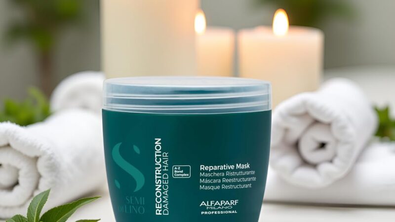 Alfaparf Milano Semi di Lino Reconstruction Reparative Mask – Color Safe Deep Conditioning Hair Mask – Damaged Hair Repair – For Medium to Thick Hair – Vegan Formula (16.9 oz)