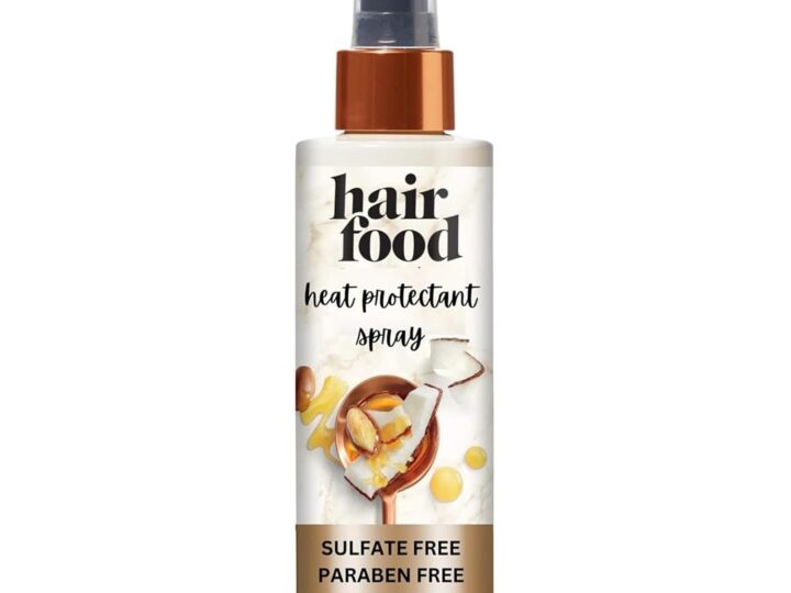 Hair Food Coconut & Argan Oil Heat Protectant Leave-In Spray for All Hair Types, 450°F Heat Protection, Sulfate-Free, Paraben-Free, Dye-Free, Alcohol-Free, Adds Shine, 6.4 Fl Oz
