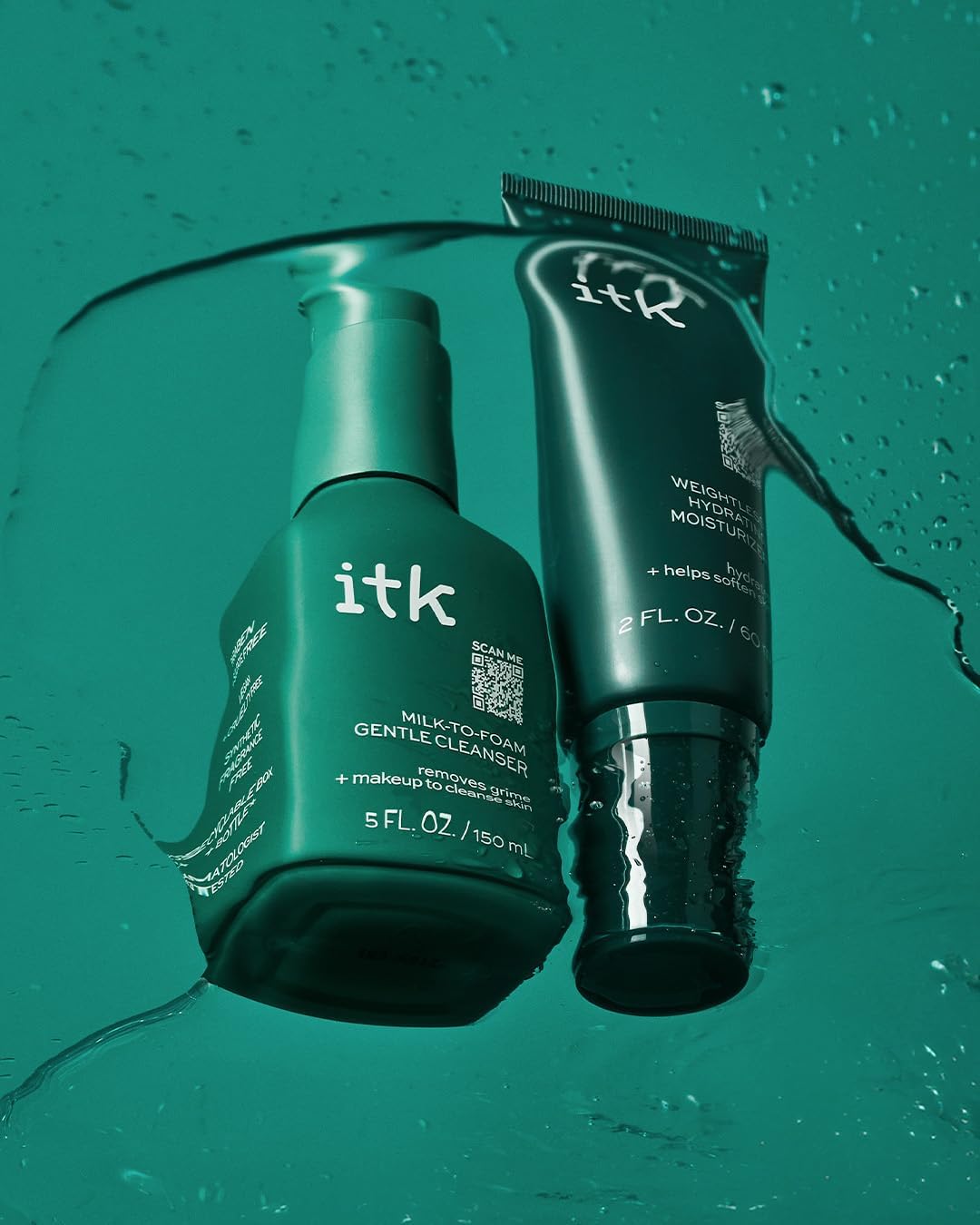 ITK Skincare Cleanser Moisturizer Set - Milk-To-Foam Face Wash Cleanser + Weightless Hydrating Moisturizer for Smooth and Nourished Skin - Helps Remove Makeup + Hydrate Skin - Skincare Gift Set ITK Skincare Cleanser Moisturizer Set – Milk-To-Foam Face Wash Cleanser + Weightless Hydrating Moisturizer for Smooth and Nourished Skin – Helps Remove Makeup + Hydrate Skin – Skincare Gift Set