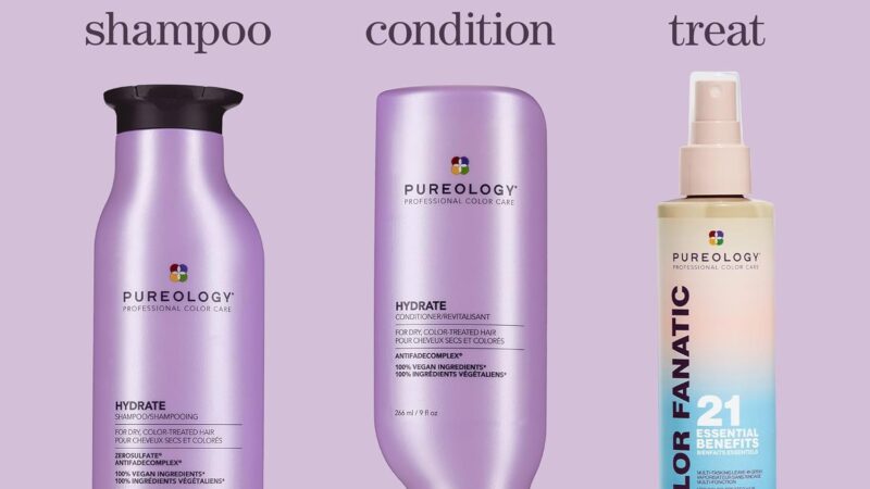 Pureology Hydrate Moisturizing Shampoo & Conditioner Set – For Medium to Thick Dry and Color Treated Hair, Softens and Deeply Hydrates, Sulfate-Free