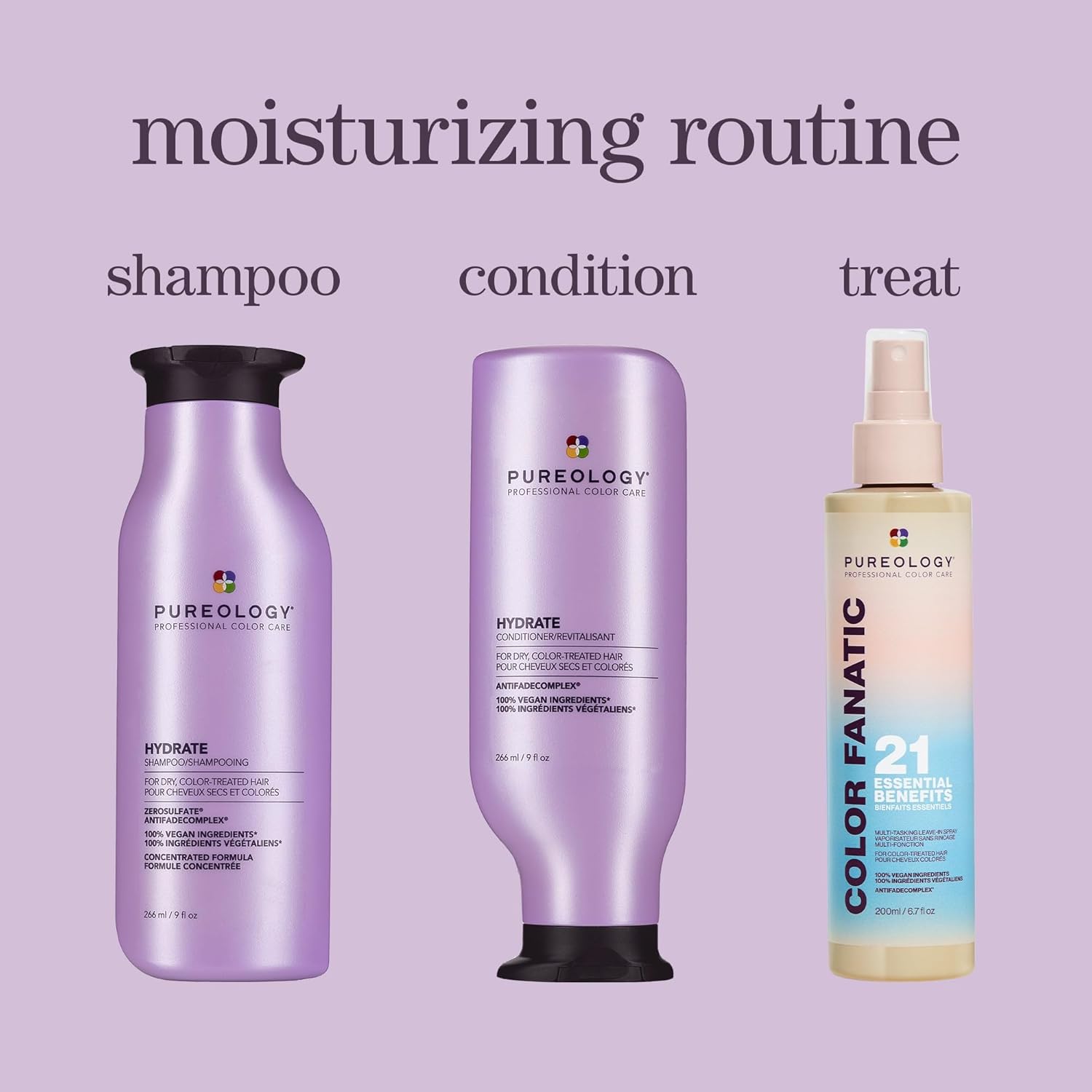Pureology Hydrate Moisturizing Shampoo & Conditioner Set - For Medium to Thick Dry and Color Treated Hair, Softens and Deeply Hydrates, Sulfate-Free Pureology Hydrate Moisturizing Shampoo & Conditioner Set – For Medium to Thick Dry and Color Treated Hair, Softens and Deeply Hydrates, Sulfate-Free