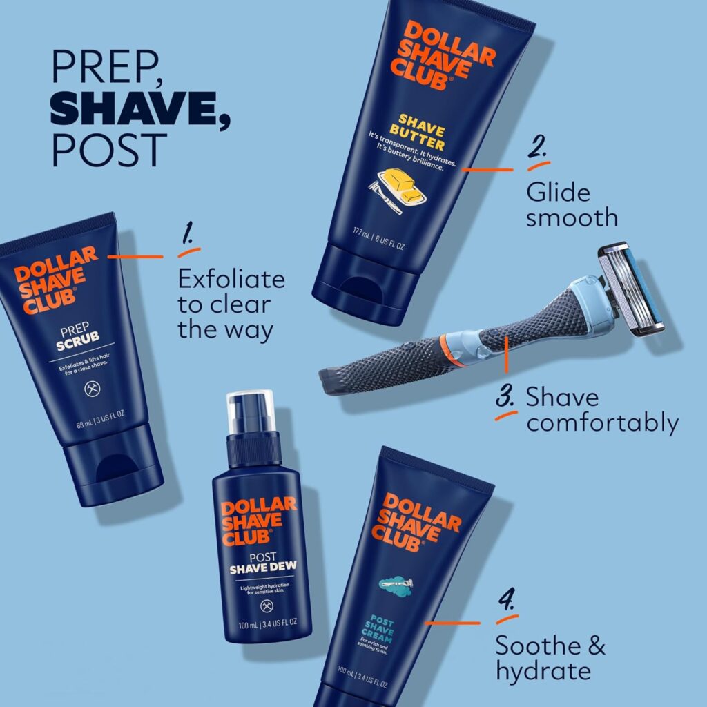 Dollar Shave Club Shave Butter 2-Pack | For Sensitive Skin, A Translucent Shaving Cream & Gel Alternative, Designed For A Gentle Glide, Helps To Fight Razor Bumps and Ingrown Hairs, Blue