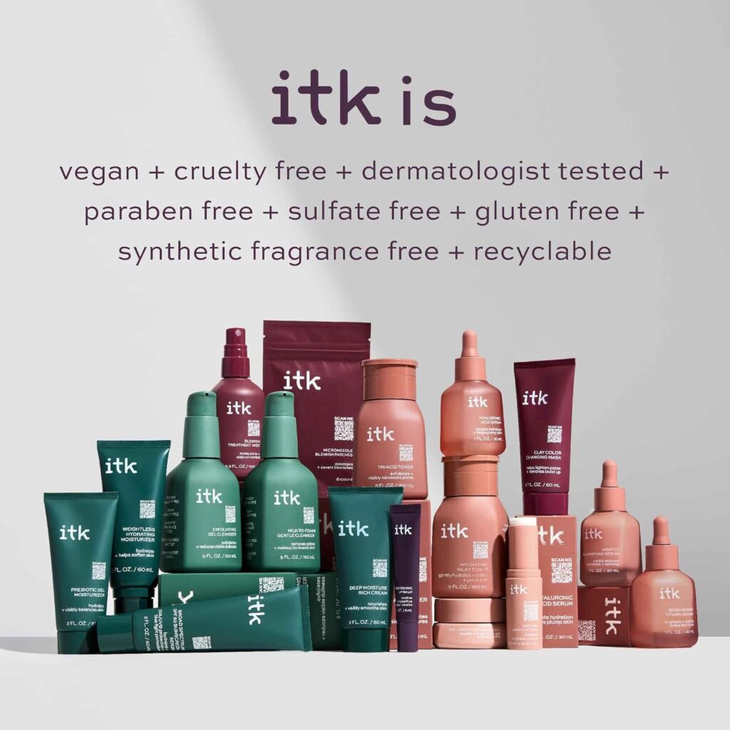 ITK Skincare Cleanser Moisturizer Set - Milk-To-Foam Face Wash Cleanser + Weightless Hydrating Moisturizer for Smooth and Nourished Skin - Helps Remove Makeup + Hydrate Skin - Skincare Gift Set ITK Skincare Cleanser Moisturizer Set - Milk-To-Foam Face Wash Cleanser + Weightless Hydrating Moisturizer for Smooth and Nourished Skin - Helps Remove Makeup + Hydrate Skin - Skincare Gift Set
