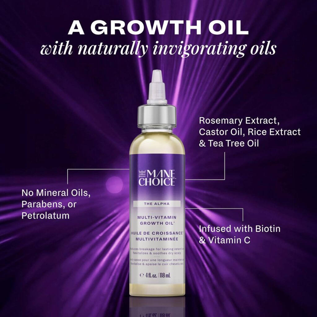The Mane Choice Alpha Multi-Vitamin Scalp Nourishing Hair Growth Oil, Helps Stimulate, Revitalize & Soothe, Scalp Oil with Biotin, & Vitamin C, 4 oz, Pack of 2 The Mane Choice Alpha Multi-Vitamin Scalp Nourishing Hair Growth Oil, Helps Stimulate, Revitalize & Soothe, Scalp Oil with Biotin, & Vitamin C, 4 oz, Pack of 2