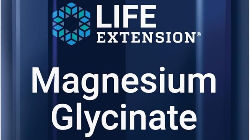 Life Extension Magnesium Glycinate, Heart Health, Bone Health, Nerve and Muscle Support, Highly absorbable, Gluten-Free, Non-GMO, Vegetarian, 90 Capsules