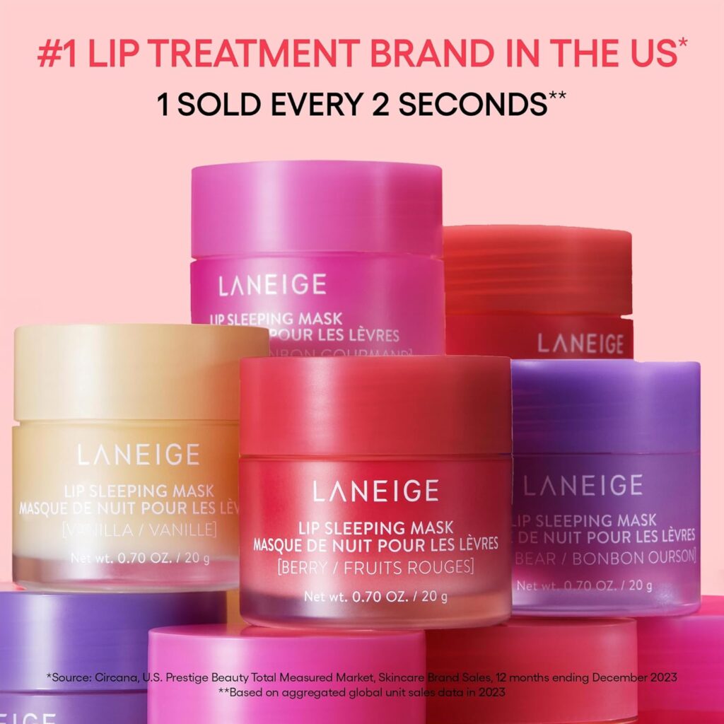 LANEIGE Lip Sleeping Mask: Nourishing Overnight Lip Treatment with Vitamin C, Shea & Murumuru Butter for Hydrating Dry, Flaky Lips LANEIGE Lip Sleeping Mask: Nourishing Overnight Lip Treatment with Vitamin C, Shea & Murumuru Butter for Hydrating Dry, Flaky Lips