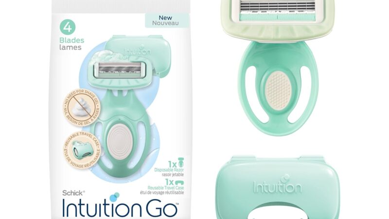 Schick Intuition Go Disposable Travel Razor for Women, 1 Count | Sensitive Skin Razors for Women, Travel Essentials, Womens Disposable Razors with Organic Aloe, Vacation Essentials