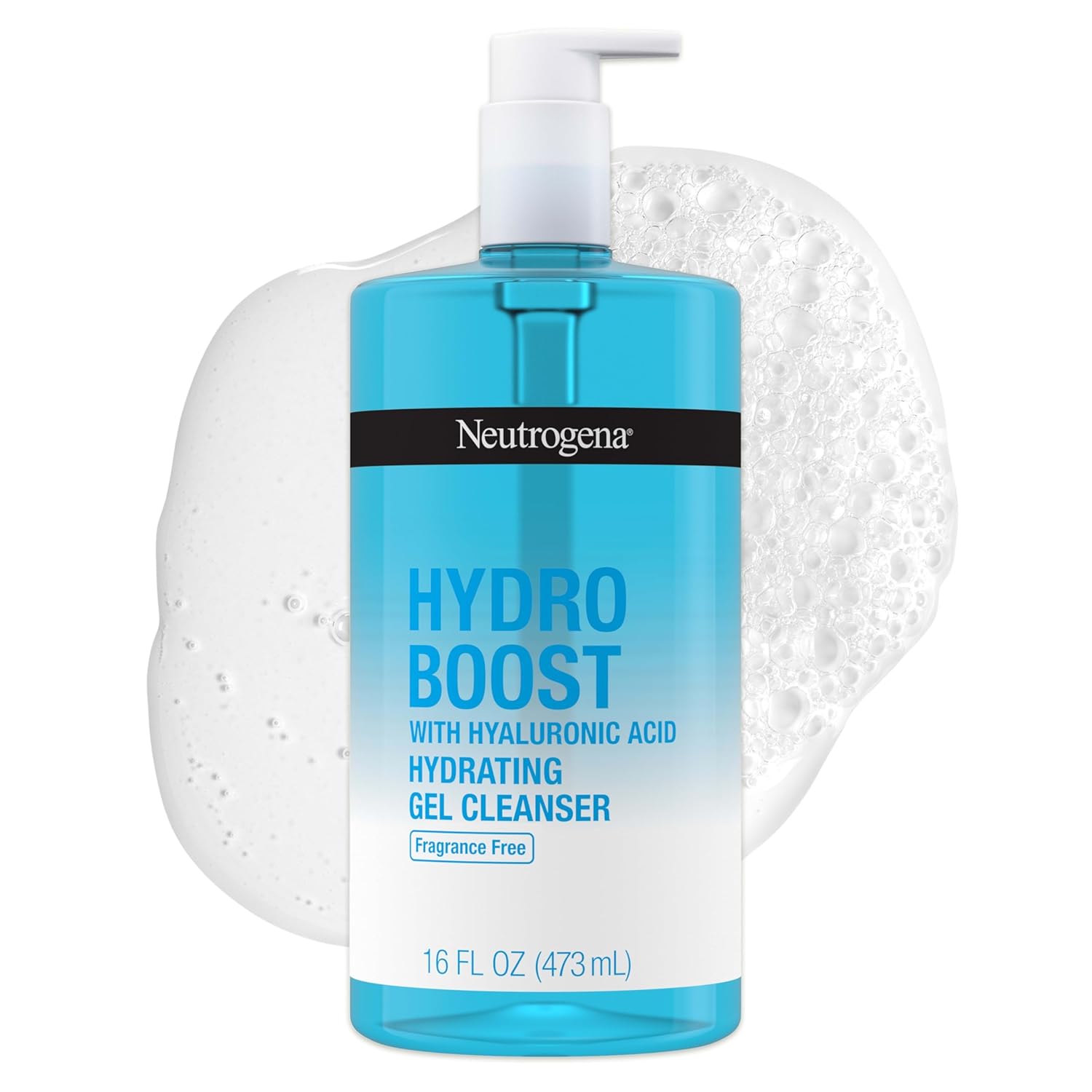 Neutrogena Hydro Boost Fragrance Free Face Wash Hydrating Gel Facial Cleanser with Hyaluronic Acid, Daily Foaming Face Wash & Makeup Remover, 16 fl. oz Neutrogena Hydro Boost Fragrance Free Face Wash Hydrating Gel Facial Cleanser with Hyaluronic Acid, Daily Foaming Face Wash & Makeup Remover, 16 fl. oz