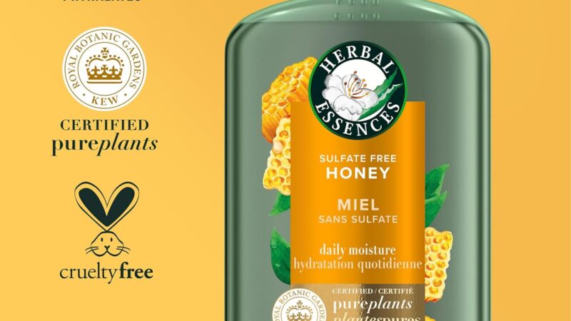 Herbal Essences Honey & Vitamin B Daily Moisture Conditioner, Protects and Nourishes Dry Hair, Hydrating Conditioner with Certified Camellia Oil and Aloe Vera, Moisturizing and Safe For All Hair Types, 33.8oz