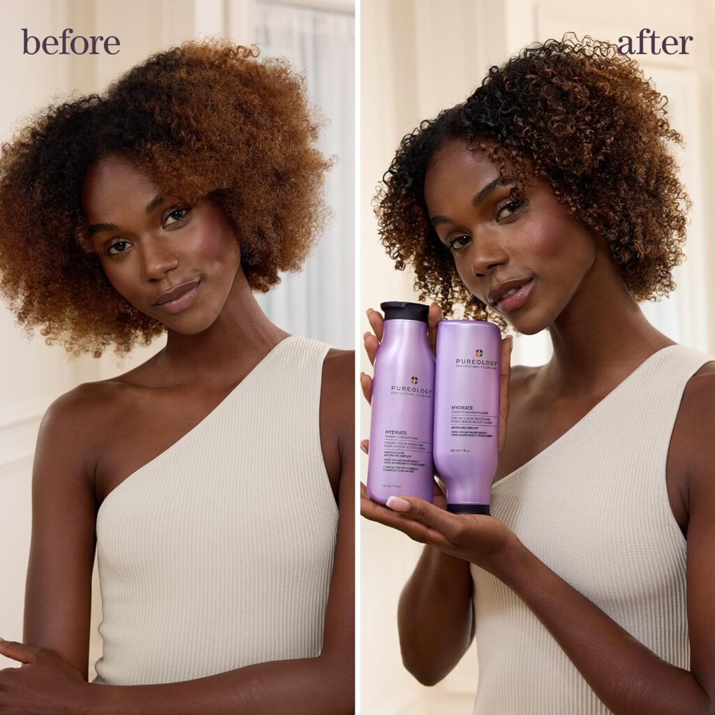 Pureology Hydrate Moisturizing Shampoo & Conditioner Set - For Medium to Thick Dry and Color Treated Hair, Softens and Deeply Hydrates, Sulfate-Free Pureology Hydrate Moisturizing Shampoo & Conditioner Set - For Medium to Thick Dry and Color Treated Hair, Softens and Deeply Hydrates, Sulfate-Free