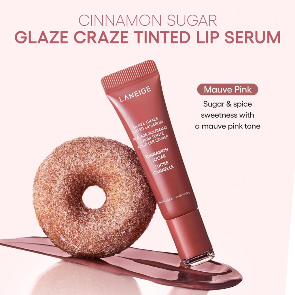 LANEIGE Glaze Craze Tinted Lip Serum: Hydrating Lip Serum for Glossy, Nourished Lips with Plumping Polypeptides