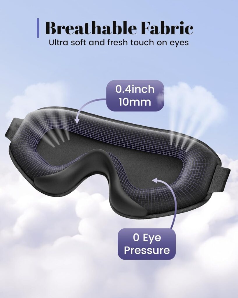 WAOAW Sleep Mask for Men Women: Blackout Eye Masks for Sleep - 3D Breathable Soft Comfortable Eye Mask for Travel - Adjustable Light Blocking Night Masks for Sleeping WAOAW Sleep Mask for Men Women: Blackout Eye Masks for Sleep - 3D Breathable Soft Comfortable Eye Mask for Travel - Adjustable Light Blocking Night Masks for Sleeping