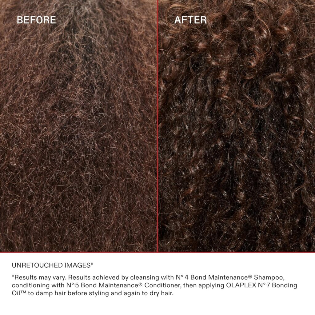 Olaplex No. 7 Bonding Oil, Concentrated High Shine Oil, Heat Protectant, Visibly Smooths & Softens Hair, Added Color Vibrancy, Up to 72 Hour Frizz Control, For All Hair Types, 1 fl oz Olaplex No. 7 Bonding Oil, Concentrated High Shine Oil, Heat Protectant, Visibly Smooths & Softens Hair, Added Color Vibrancy, Up to 72 Hour Frizz Control, For All Hair Types, 1 fl oz