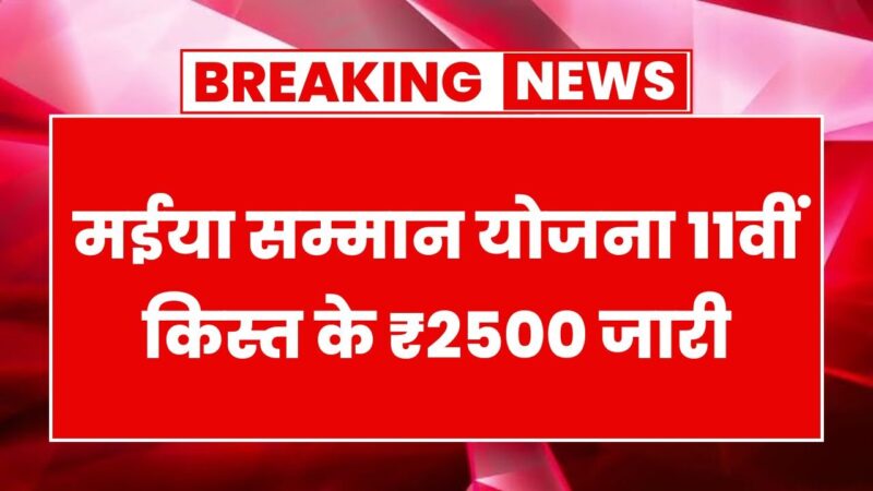 ₹2,500 Credited! 11th Installment of Mukhyamantri Maiya Samman Yojana Released – Here’s How to Check Your Name & Bank Status